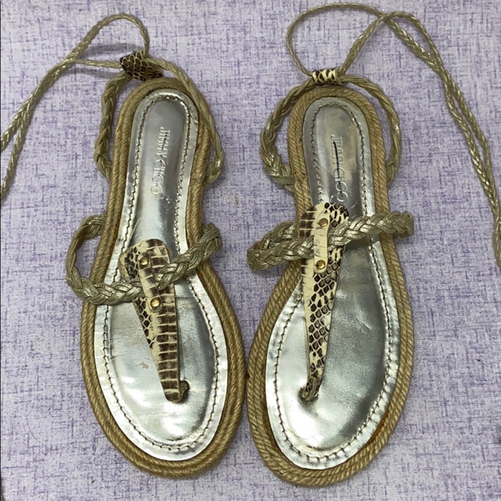 Jimmy Choo Tied Gladiator Sandals 38